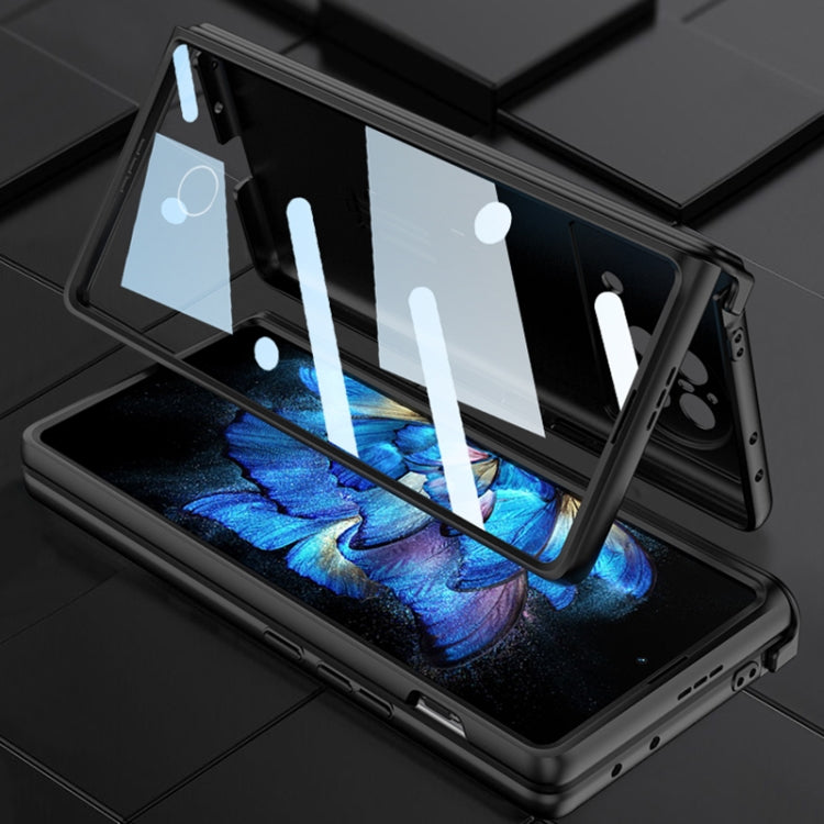 For vivo X Fold GKK Magnetic Hinge Flip Phone Case with Holder(Black) - free shipping - PMC Jewellery - Order now!