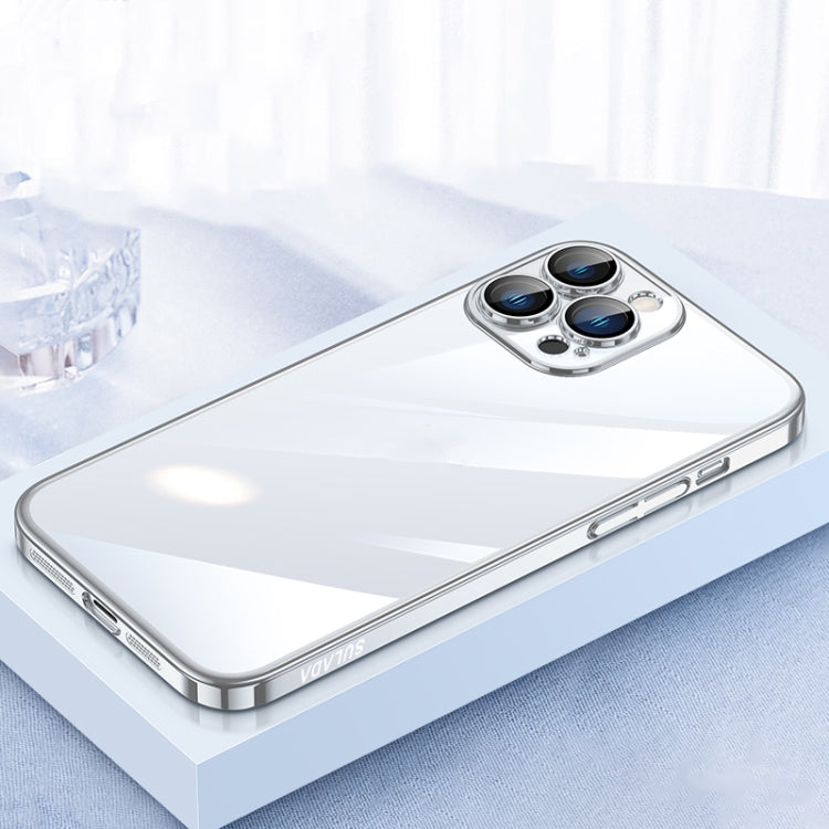 For iPhone 13 Pro Max SULADA JINGJIA Series Lens Protector PC Phone Case (Silver)