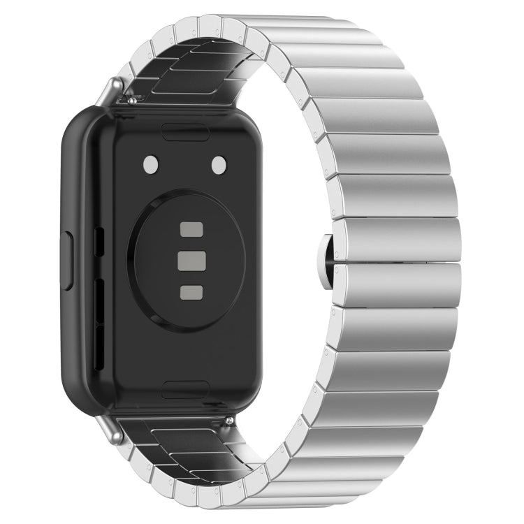 For Huawei Watch Fit 2 One-bead Metal Stainless Steel Watch Band(Silver) - Watch Bands by PMC Jewellery | Online Shopping South Africa | PMC Jewellery | Buy Now Pay Later Mobicred