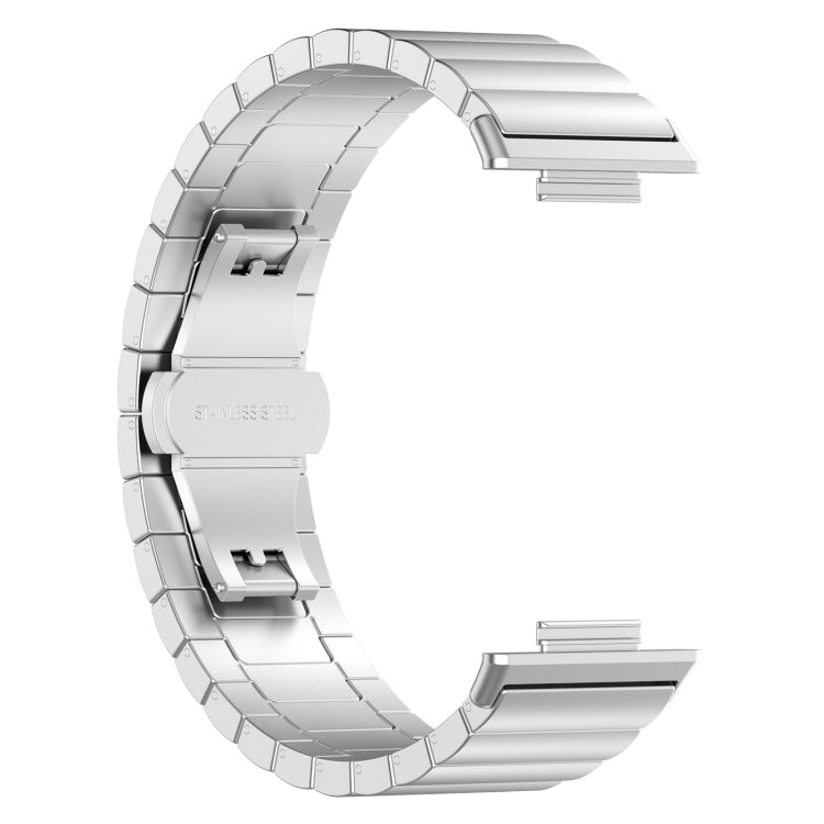 For Huawei Watch Fit 2 One-bead Metal Stainless Steel Watch Band(Silver) - Watch Bands by PMC Jewellery | Online Shopping South Africa | PMC Jewellery | Buy Now Pay Later Mobicred