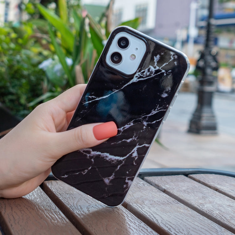 For iPhone 12 mini IMD Marble Pattern TPU Phone Case (Black) - iPhone 12 mini Cases by PMC TechLife | Online Shopping South Africa | PMC TechLife | Buy Now Pay Later Mobicred