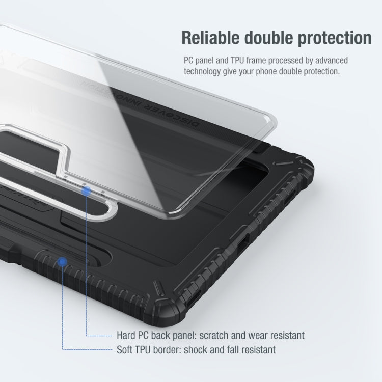 For Samsung Galaxy Tab S7 NILLKIN Bumper Pro Camshield Tablet Leather Case(Blue)