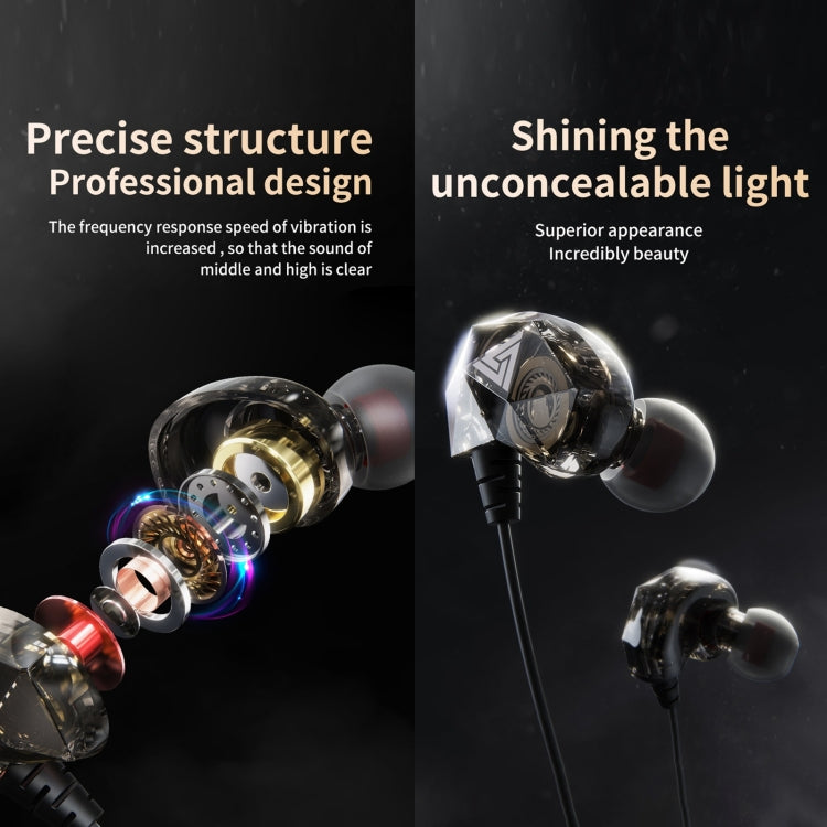 QKZ AK2 Sports In-ear Wired HiFi Sound Heavy Bass 3.5mm Earphone with Mic(Two-color) - free shipping - PMC Jewellery - Order now!
