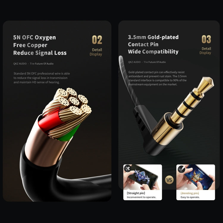 QKZ SK8 3.5mm Sports In-ear Dynamic HIFI Monitor Earphone with Mic(Red) - In Ear Wired Earphone by QKZ | Online Shopping South Africa | PMC TechLife