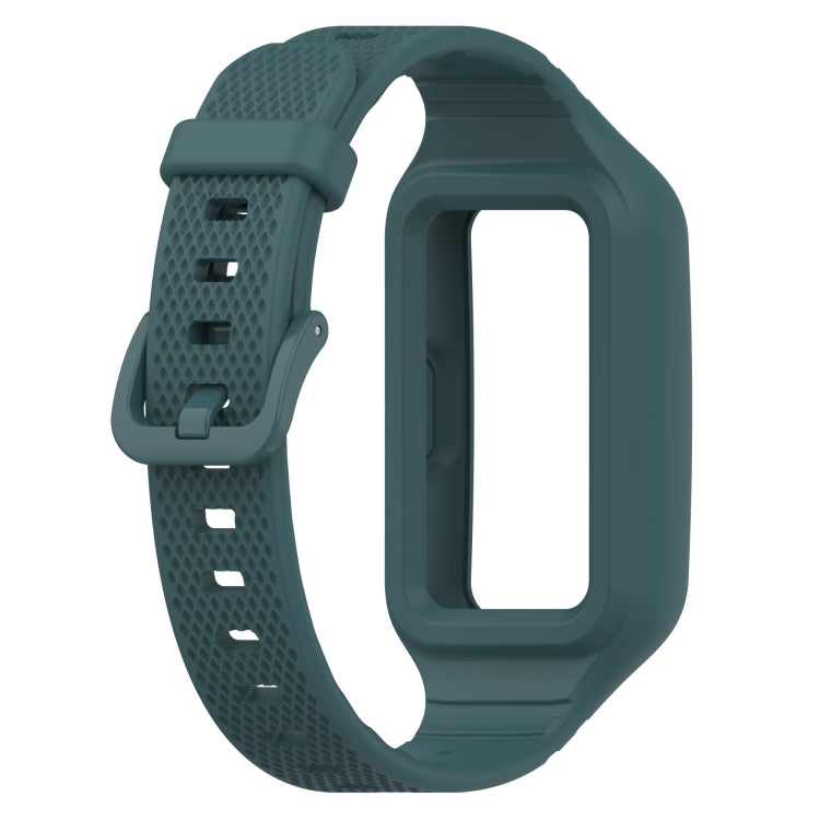 For Huawei Band 10 / 9 / 8 / 7 / 6 Universal Integrated Silicone Watch Band(Green)