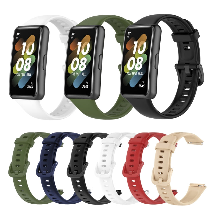 For Huawei Band 7 Silicone Watch Band(Red)