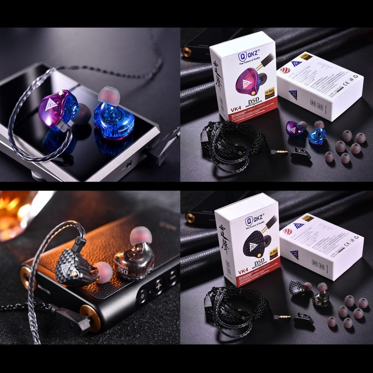 QKZ VK4 In-Ear Subwoofer HiFi Wire-controlled Earphone with Mic(Colorful Version) - In Ear Wired Earphone by QKZ | Online Shopping South Africa | PMC TechLife | Buy Now Pay Later Mobicred