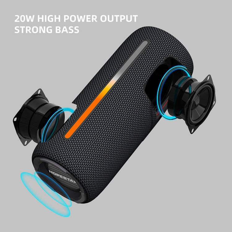 HOPESTAR P37 Outdoor Portable RGB Light Waterproof Wireless Bluetooth Speaker(Black) - free shipping - PMC TechLife - Order now!