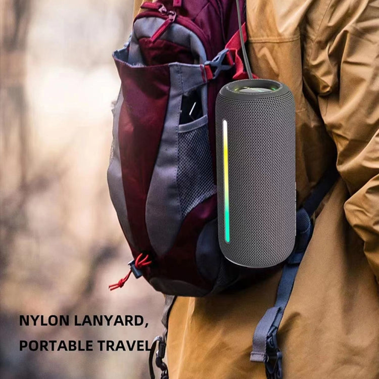 HOPESTAR P39 Outdoor Water-resistant RGB Light Wireless Bluetooth Speaker(Red)
