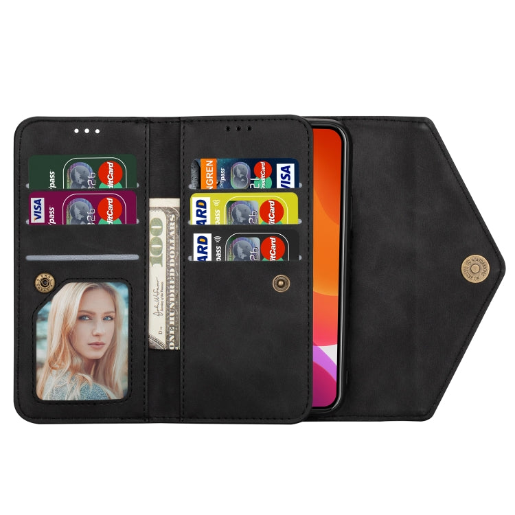 For iPhone 14 Skin Feel Zipper Horizontal Flip Leather Case Max(Black)
