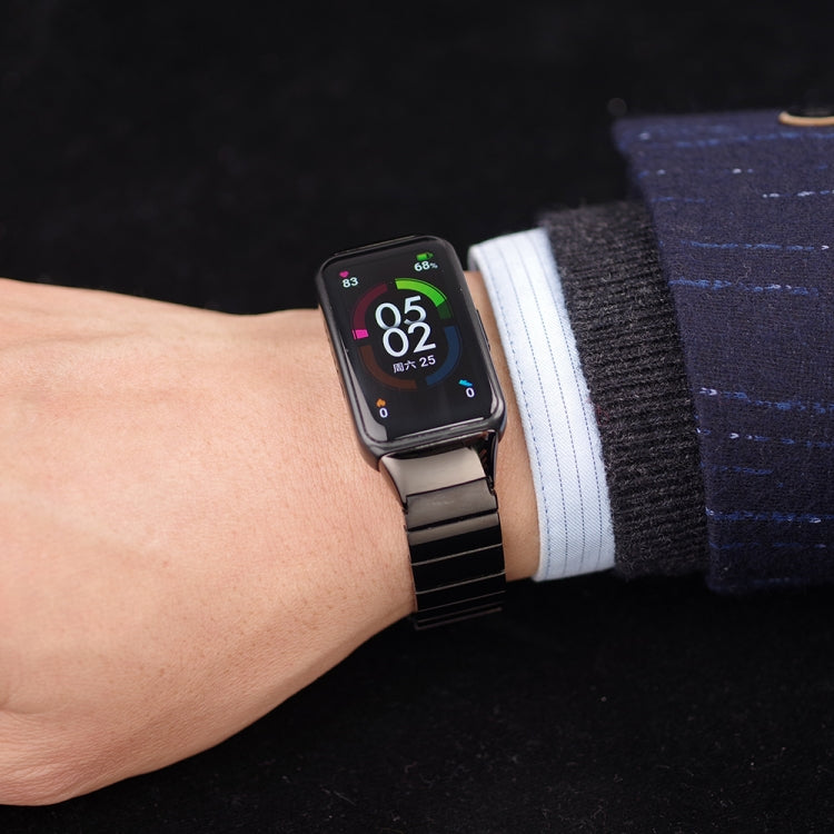 For Huawei Band 6 / Honor Band 6 / 7 Mijobs Bamboo Stainless Steel Metal Watch Band(Rose Gold) - Watch Bands by MIJOBS | Online Shopping South Africa | PMC TechLife | Buy Now Pay Later Mobicred