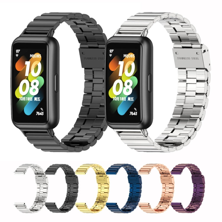 For Huawei Band 7 / 7 NFC Mijobs Bamboo Stainless Steel Metal Buckle Watch Band(Silver) - free shipping - PMC TechLife - Order now!