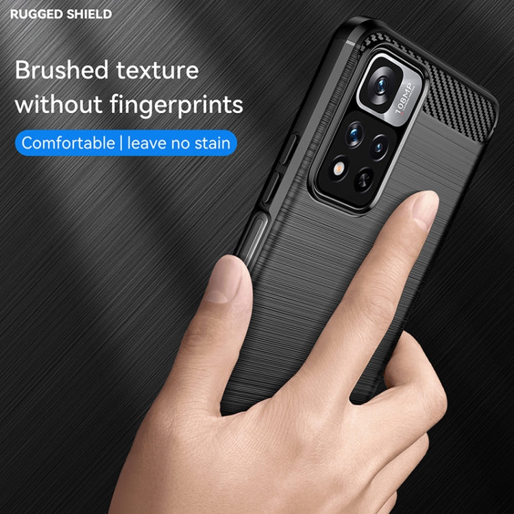 For Xiaomi Redmi Note 11 Pro / Note 11 Pro+ Brushed Texture Carbon Fiber TPU Case(Black) - free shipping - PMC TechLife - Order now!