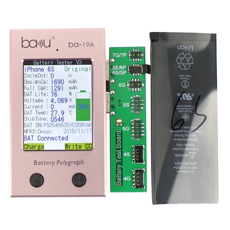 BAKU BA-19A Battery Polygraph for iPhone Battery(Rose Gold) - free shipping - PMC Jewellery - Order now!