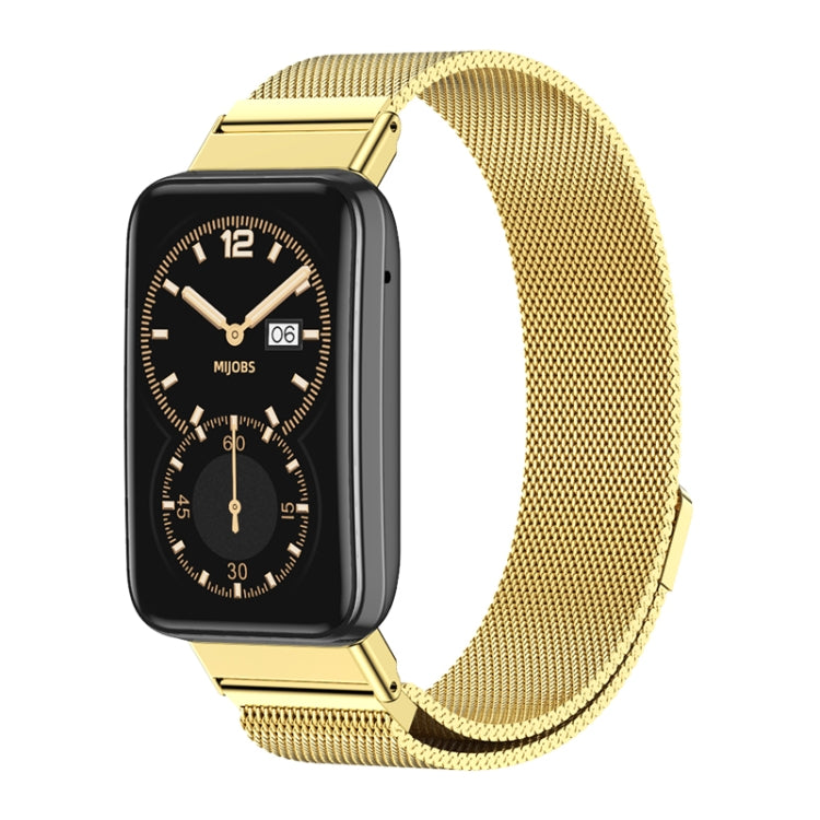 For Xiaomi Mi Band 7 Pro Mijobs Milan Magnetic Stainless Steel Watch Band(Gold)