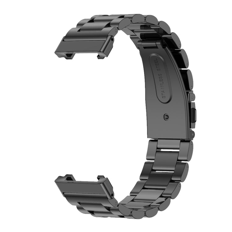 For Xiaomi Mi Band 7 Pro Mijobs Three-bead Metal Stainless Steel Watch Band(Black) - Watch Bands by MIJOBS