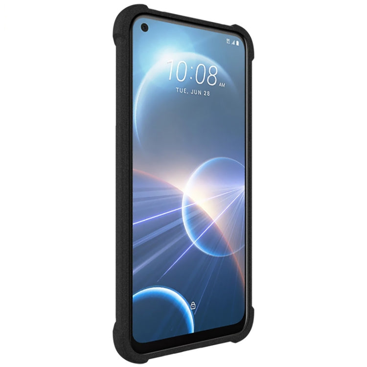 For HTC Desire 22 Pro 5G IMAK All-inclusive Shockproof Airbag TPU Case (Matte Black)