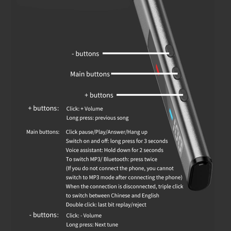 k18 Wireless Bluetooth Neck-mounted Magnetic Noise Cancelling Earphone with Digital Display Function(Silver)