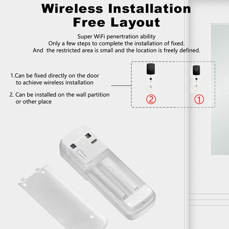 T30 Tuya Smart WIFI Video Doorbell Support Two-way Intercom & Night Vision(Black)