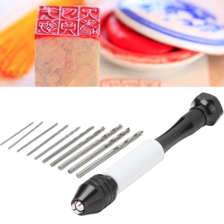 Precision Pin Vise Mini Twist Drill Bits Hand Drill Set, Model:8009 - Drill & Drill Bits by PMC TechLife | Online Shopping South Africa | PMC TechLife