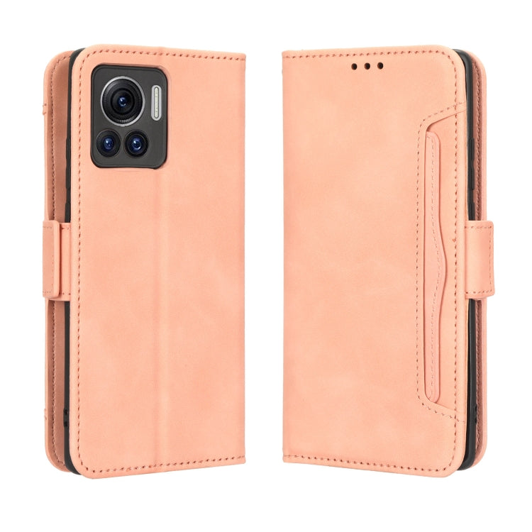For Motorola Moto X30 Pro 5G / Edge 30 Ultra Skin Feel Calf Texture Card Slots Leather Phone Case(Pink)