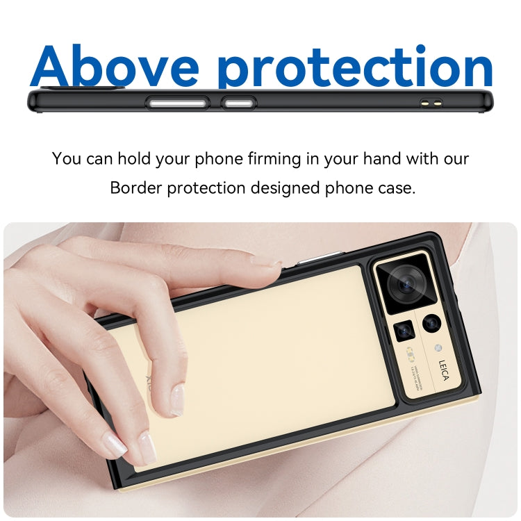 For Xiaomi Mix Fold 2 Colorful Series Acrylic + TPU Phone Case(Black)