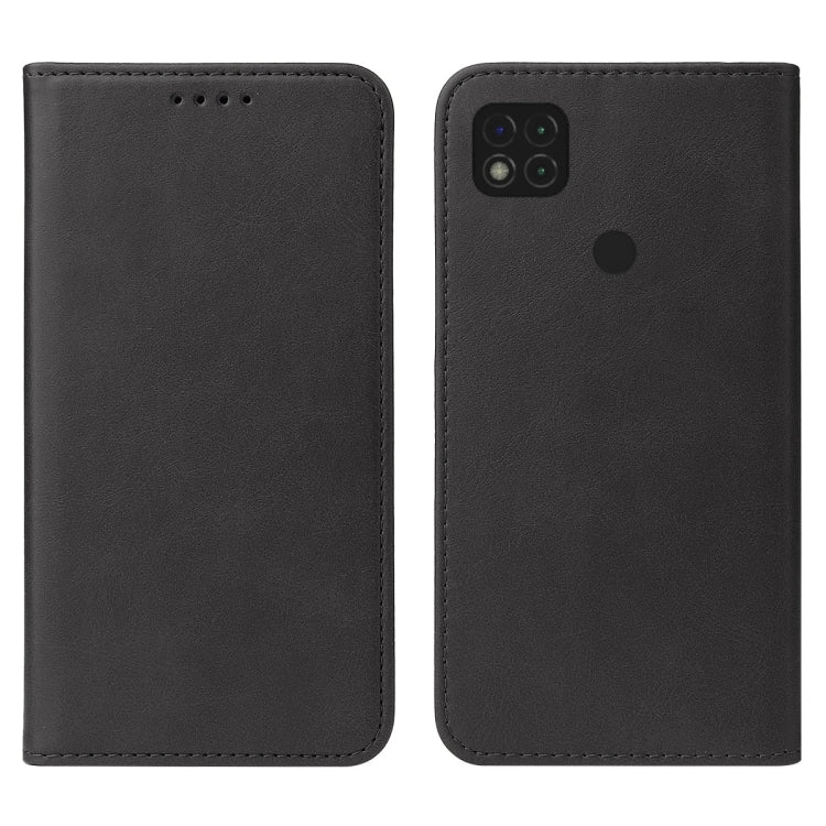For Xiaomi Redmi 9C NFC Magnetic Closure Leather Phone Case(Black)