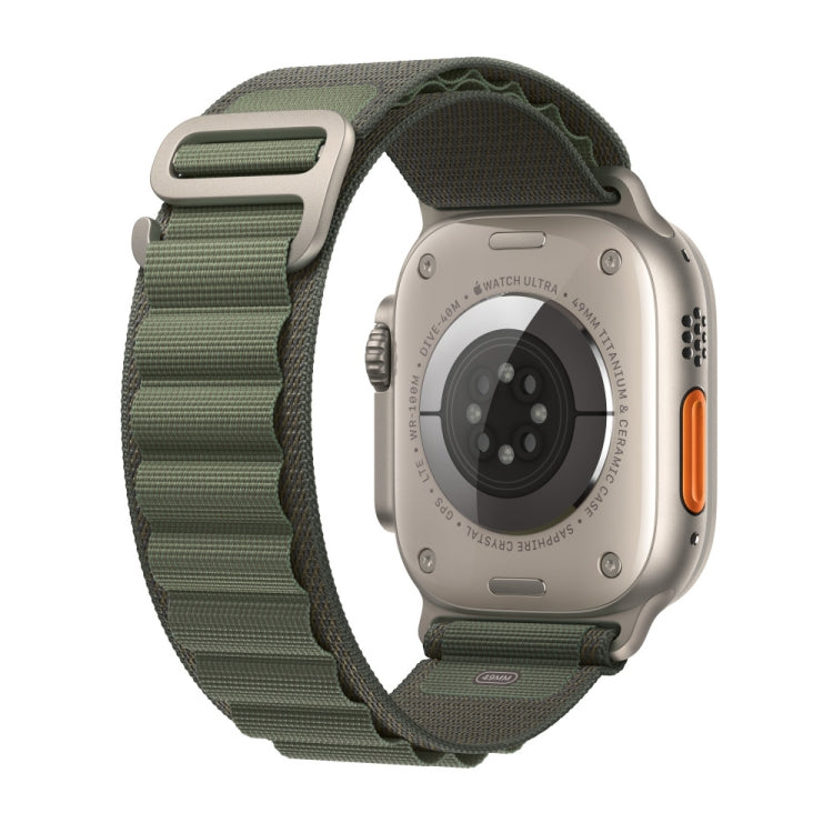 Nylon Loop Watch Band For Apple Watch 46mm / 49mm / 45mm / 44mm(Green)