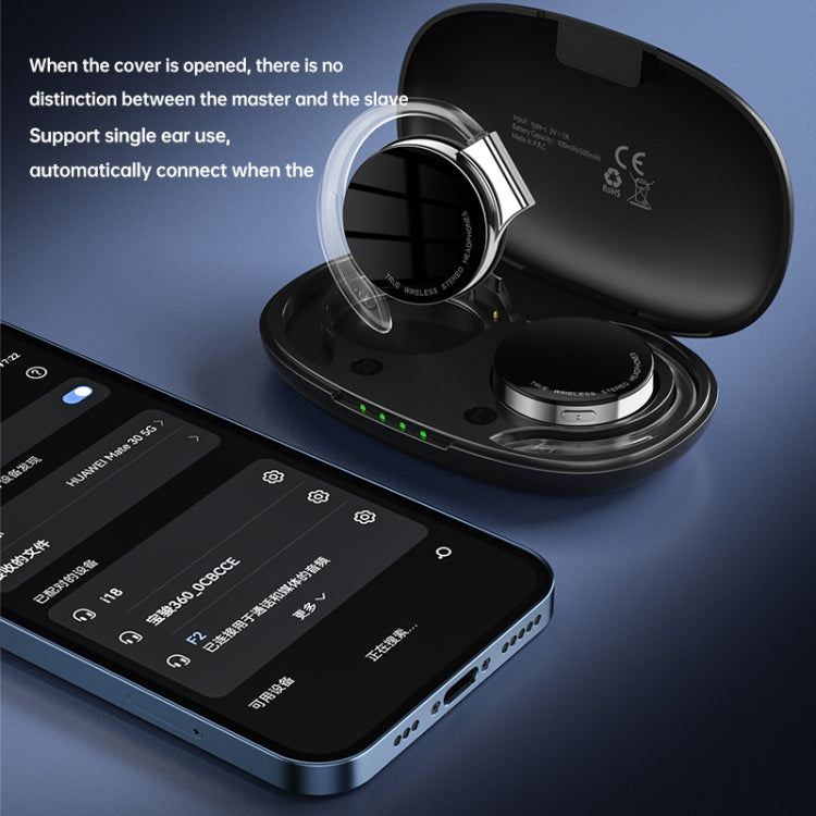 T&G F2 Ear Mount Waterproof Wireless Bluetooth Noise Reduction Earphone, Waterproof Level: IPX5(Black) - Bluetooth Earphone by T&G | Online Shopping South Africa | PMC Jewellery | Buy Now Pay Later Mobicred
