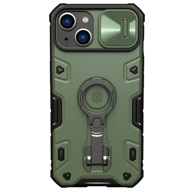 For iPhone 14 Plus NILLKIN Shockproof CamShield Armor Protective Case(Green)