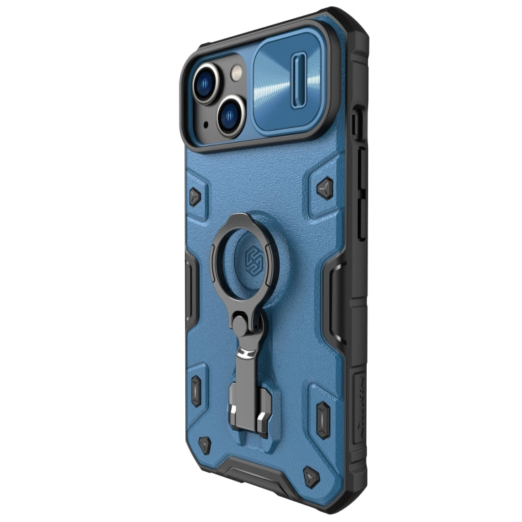 For iPhone 14 Plus NILLKIN Shockproof CamShield Armor Protective Case(Blue)