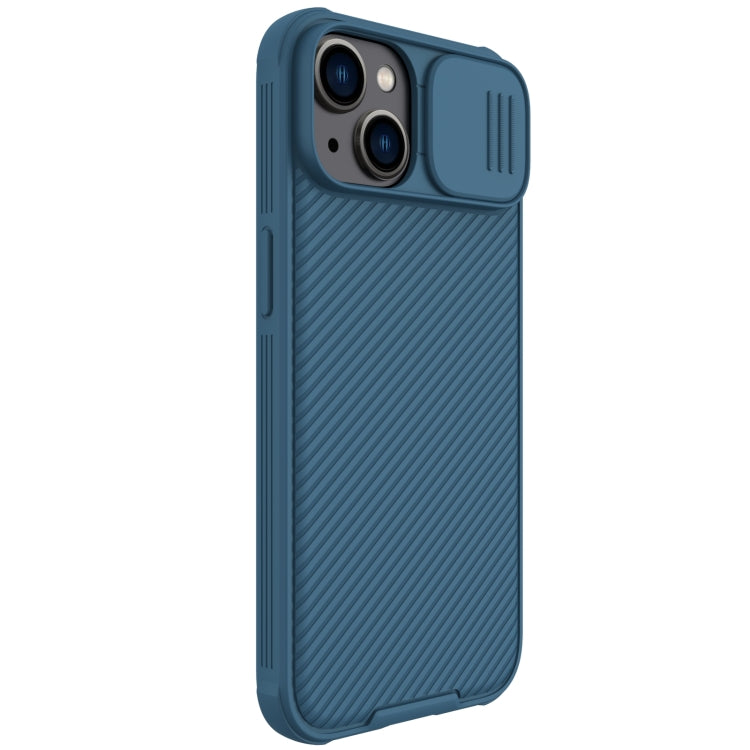 For iPhone 14 Plus NILLKIN CamShield Pro Protective Phone Case(Blue)