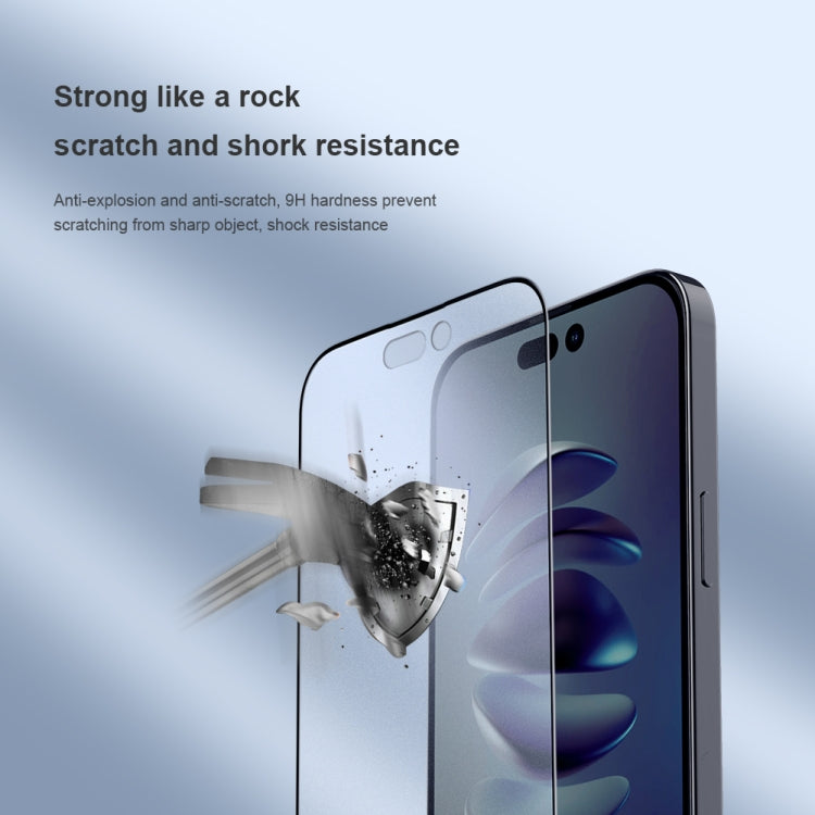 For iPhone 14 Pro Max NILLKIN Fog Mirror 0.33mm 9H Full Screen Matte Tempered Glass Film