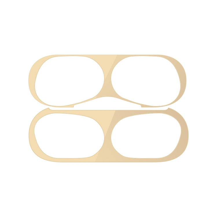 For Apple AirPods Pro 2 Wireless Earphone Protective Case Metal Sticker(Gold)