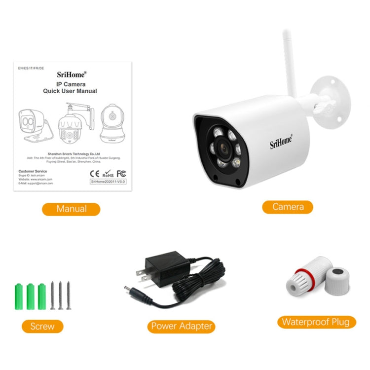 SriHome SH034C 4.0MP AI Humanoid Tracking WiFi Outdoor Surveillance Camera(AU Plug)