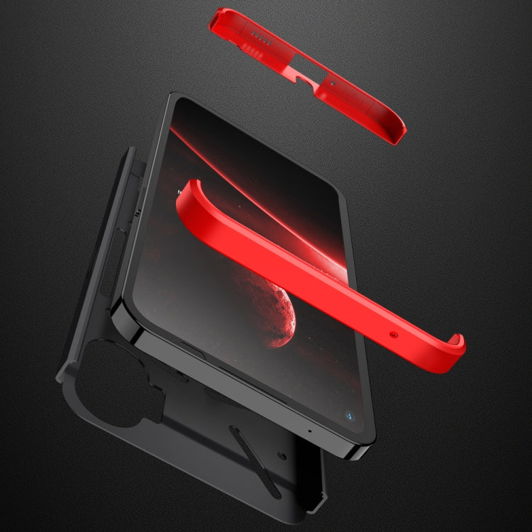 For Nothing Phone 1 GKK Three Stage Splicing Full Coverage PC Phone Case(Black Red) - Nothing Cases by GKK | Online Shopping South Africa | PMC Jewellery | Buy Now Pay Later Mobicred