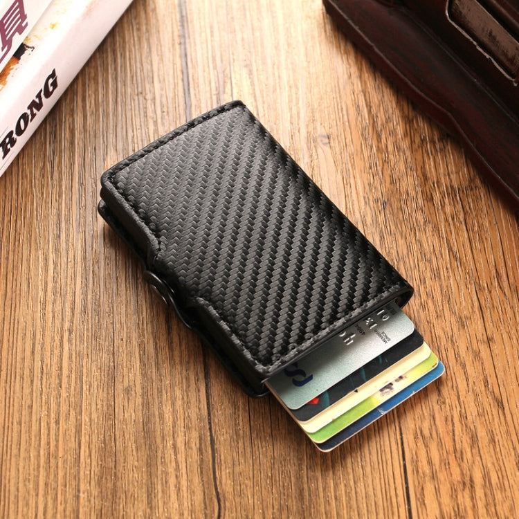 C1911H9 RFID Multi-card PU Leather Metal Card Package(Carbon Fibers Black) - Antimagnetic RFID Package by PMC TechLife | Online Shopping South Africa | PMC TechLife | Buy Now Pay Later Mobicred