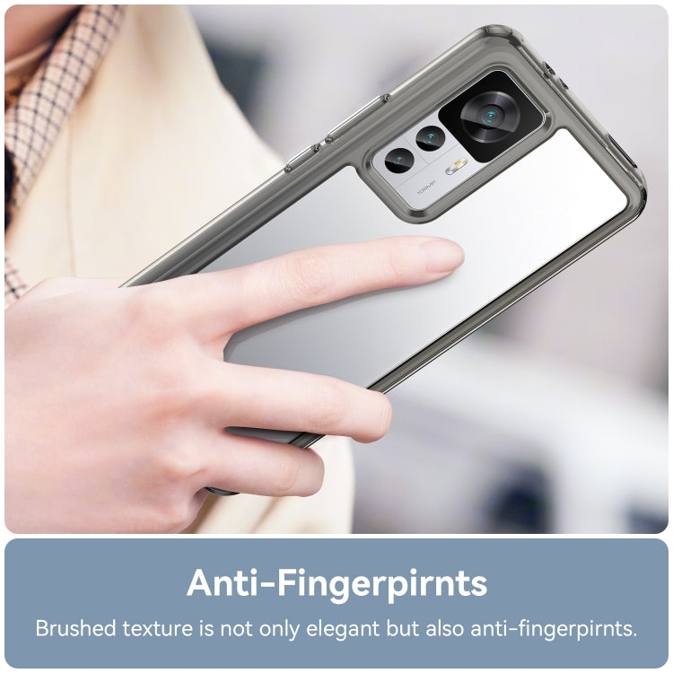 For Xiaomi Redmi K50 Ultra/Xiaomi 12T/Xiaomi 12T Pro Colorful Series Acrylic + TPU Phone Case(Transparent Grey) - free shipping - PMC TechLife - Order now!