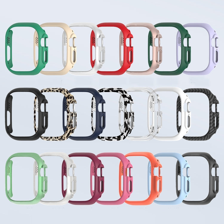 For Apple Watch Ultra 49mm PC Hollow Electroplating Protective Case(Carbon Fibre) - Watch Cases by PMC Jewellery | Online Shopping South Africa | PMC Jewellery | Buy Now Pay Later Mobicred