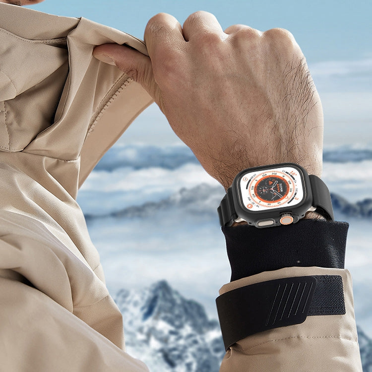 For Apple Watch Ultra 49mm PC Hollow Electroplating Protective Case(Carbon Fibre) - Watch Cases by PMC Jewellery | Online Shopping South Africa | PMC Jewellery | Buy Now Pay Later Mobicred