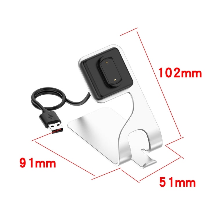 For Amazfit GTR4 / GTR4 Pro Rotatable Smart Watch Metal Charger Stand(Grey) - Charger by PMC Jewellery | Online Shopping South Africa | PMC Jewellery | Buy Now Pay Later Mobicred