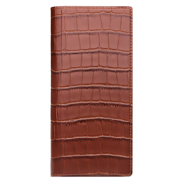 For Huawei Mate XS 2 QIALINO Crocodile Pattern Genuine Leather Phone Case(Brown)