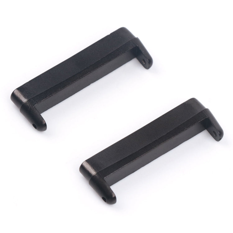 For Fitbit Versa 4 / Sense 2 1 Pair Universal Metal Watch Band Connectors(Black) - by PMC Jewellery | Online Shopping South Africa | PMC Jewellery