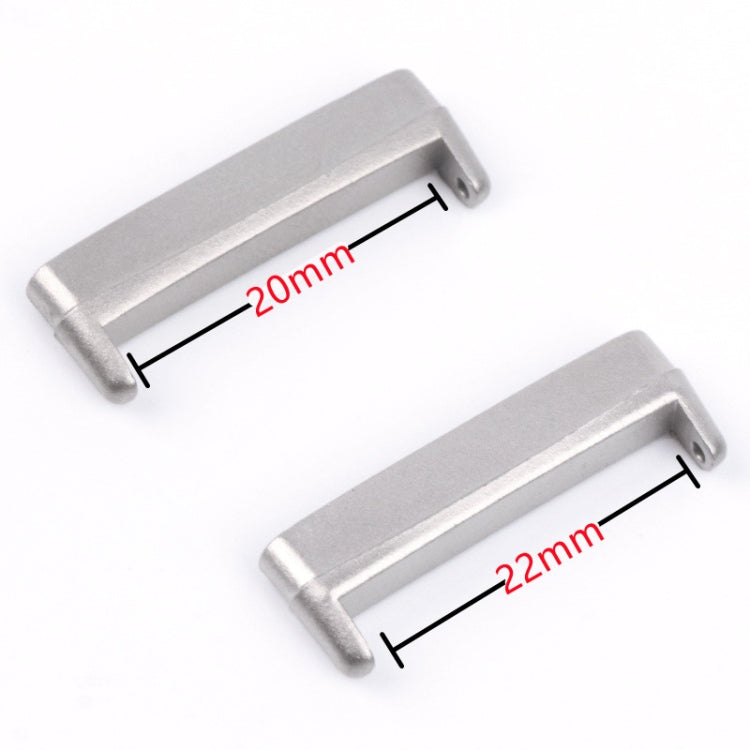For Fitbit Versa 4 / Sense 2 1 Pair Universal Metal Watch Band Connectors(Silver) - by PMC Jewellery | Online Shopping South Africa | PMC Jewellery