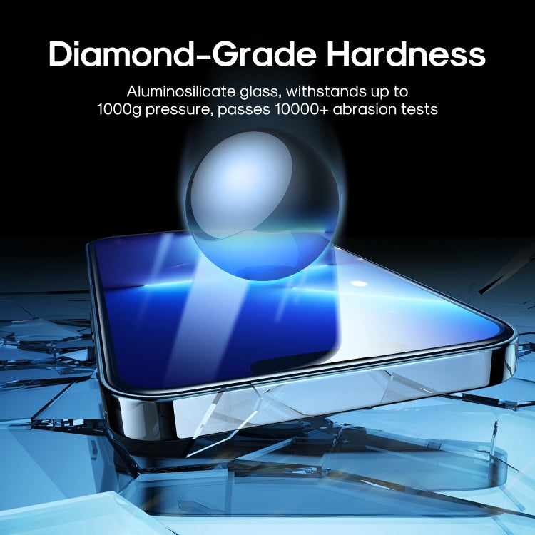 For iPhone 14 Plus JOYROOM JR-H03 2.5D Screen Printing Full Screen Black Edge Tempered Glass Film - iPhone 14 Plus Tempered Glass by JOYROOM | Online Shopping South Africa | PMC Jewellery | Buy Now Pay Later Mobicred