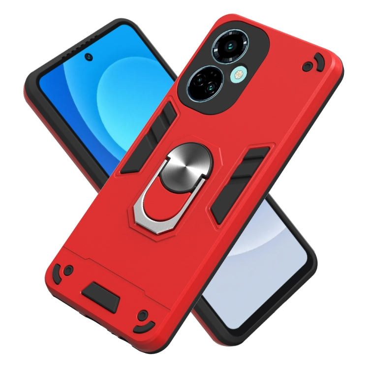 For Tecno Camon 19/Camon 19 Pro 5G 2 in 1 Armour Series PC + TPU Protective Phone Case(Red)