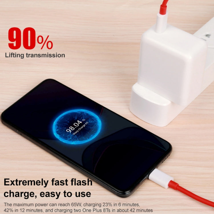 65W Warp Flash Charging Mobile Phone Adapter, Style:65W Charger+2m Fast Charging Cable