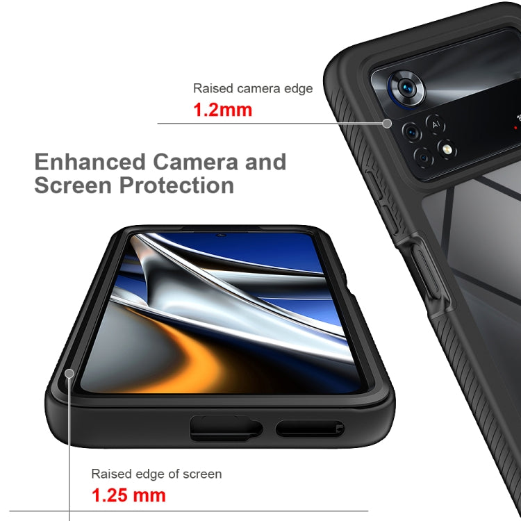 For Xiaomi Poco X4 Pro 5G Starry Sky Solid Color Shockproof TPU Clear PC Phone Case(Frosted Pink) - free shipping - PMC TechLife - Order now!