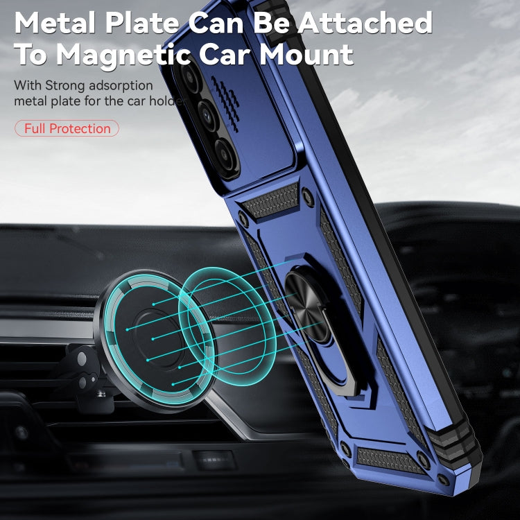 For Samsung Galaxy A14 5G Sliding Camshield Holder Phone Case(Blue) - free shipping - PMC TechLife - Order now!