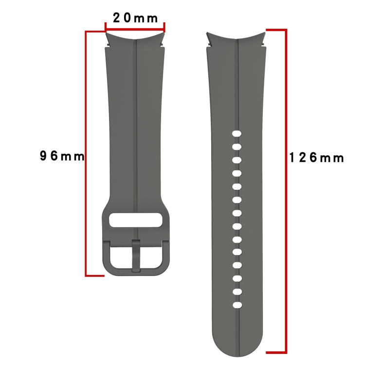 For Samsung Galaxy Watch 5 Pro 45mm Colorful Buckle Silicone Watch Band(Black)